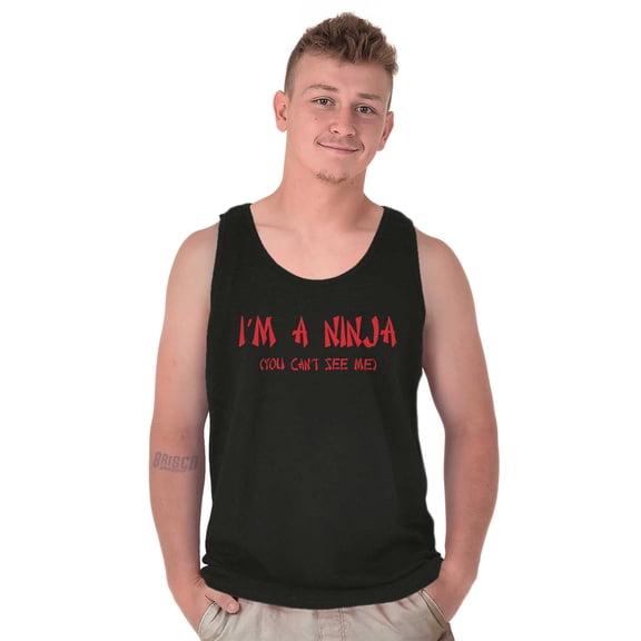 Im a Ninja You Cant See Me Fighter Tank Top Sleeveless Tee Men Brisco Brands S