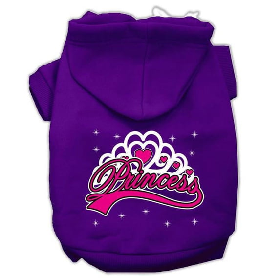Im a Princess Screen Print Pet Hoodies, Purple - Extra Small 8