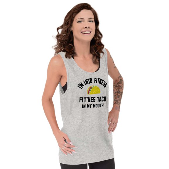 Im into Fitness Taco In My Mouth Gym Tank Top T Shirts Men Women Brisco Brands S