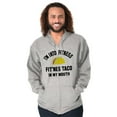 thumbnail image 1 of Im into Fitness Taco In My Mouth Gym Zip Up Hoodie Men's Women's Brisco Brands X, 1 of 6
