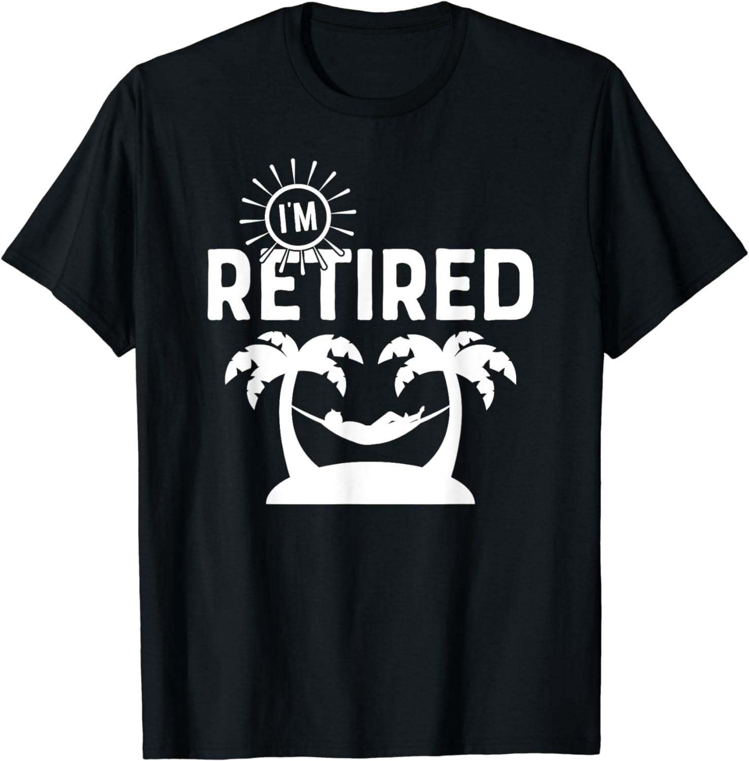 Retired Palm Tree T-Shirt - Adult Cotton Tee With Vintage 'Old Glory' Style Graphic