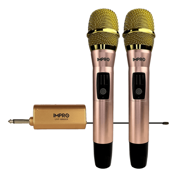ImPro UHF-88MXR Professional UHF Wireless Microphones with Echo (Rose Gold)