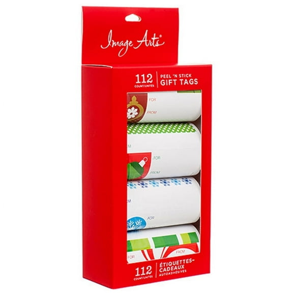 Image Arts Christmas Decorative Peel 'N Stick Gift Tags (112 Count)