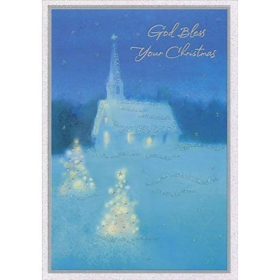 Image Arts Church in Snow Christmas Card (1 card/1 envelope)