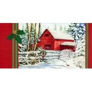 Image Arts Red Barn Christmas Card 1 card/1 envelope
