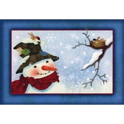 Image Arts Snowman and Birds Christmas Card 1 card/1 envelope