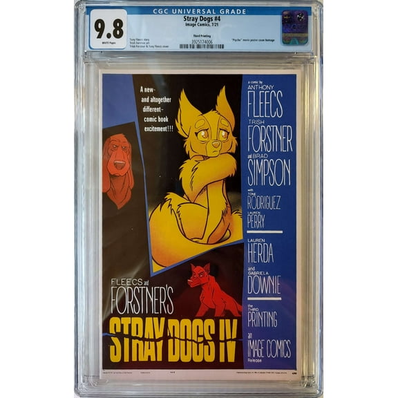Image Comics Stray Dogs #4 CGC 9.8 Graded (Forstner & Fleecs 3rd Printing Psycho Homage Variant)