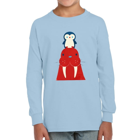 Image Conscious A Seal And A Penguin Long Sleeve Toddler -Jay Fleck Designs, Unisex Regular Fit