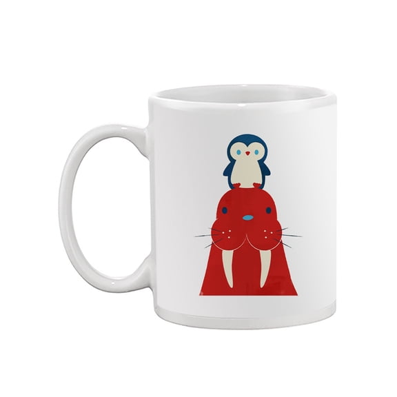 Image Conscious A Seal And A Penguin Mug - Jay Fleck Designs, 15 fl oz Ceramic Mug