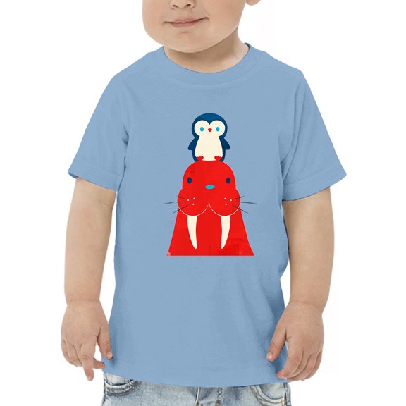 Image Conscious A Seal And A Penguin T-Shirt Toddler -Jay Fleck Designs, Unisex Regular Fit