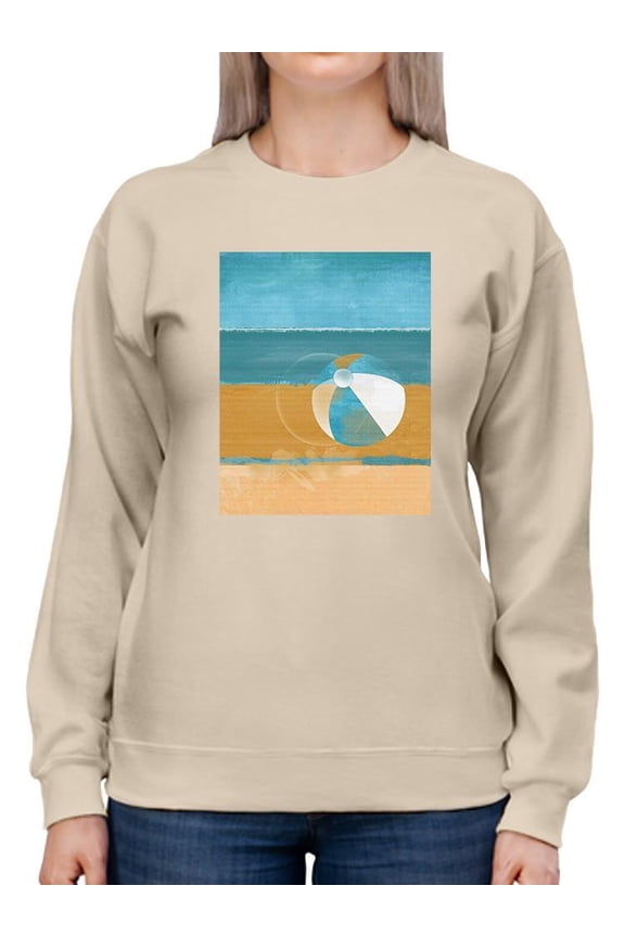 Beach Ball Sweatshirt Women's -Image Conscious Designs