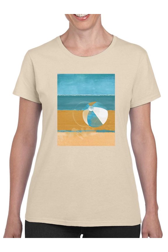 Beach Ball T-Shirt Womens -Porter Hastings Designs, Female Regular Fit