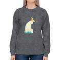 thumbnail image 1 of Image Conscious Bear And Man Fishing Sweatshirt Women -Jay Fleck Designs, Female Small, 1 of 4