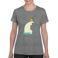 thumbnail image 1 of Image Conscious Bear And Man Fishing T-Shirt Women -Jay Fleck Designs, Female Large, 1 of 4