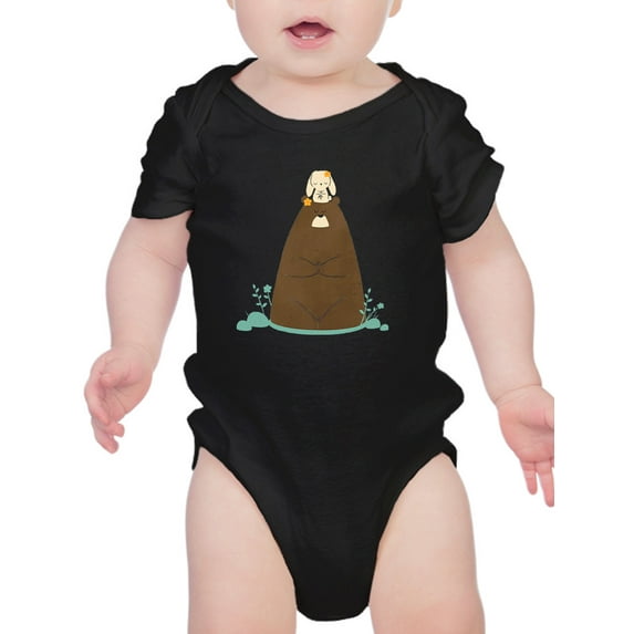 Image Conscious Bear And Penguin In Zen Bodysuit Infant -Jay Fleck Designs, Unisex Regular Fit