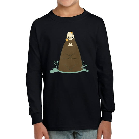 Image Conscious Bear And Penguin In Zen Long Sleeve Toddler -Jay Fleck Designs, Unisex Regular Fit