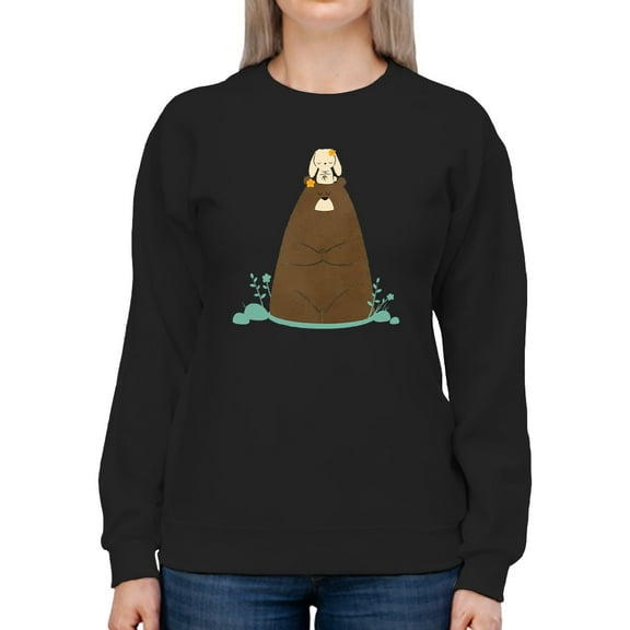 Image Conscious Bear And Penguin In Zen Sweatshirt Womens -Jay Fleck Designs, Female Casual Fit