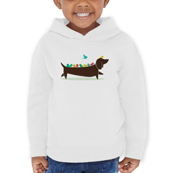 Image Conscious Birds On A Dachsund Hoodie Toddler -Jay Fleck Designs, Unisex Casual Fit