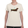 thumbnail image 1 of Image Conscious Birds On A Dachsund T-Shirt Womens -Jay Fleck Designs, Female Regular Fit, 1 of 4