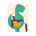thumbnail image 1 of Image Conscious Dinosaur With Puppies Sticker -Jay Fleck Designs, Vinyl Sticker, 1 of 3