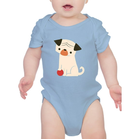 Image Conscious Dog With A Ball Bodysuit Infant -Jay Fleck Designs, Unisex 6 Months