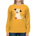 thumbnail image 1 of Image Conscious Dog With A Ball Sweatshirt Women -Jay Fleck Designs, Female Large, 1 of 4