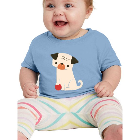 Image Conscious Dog With A Ball T-Shirt Infant -Jay Fleck Designs, Unisex 12 Months
