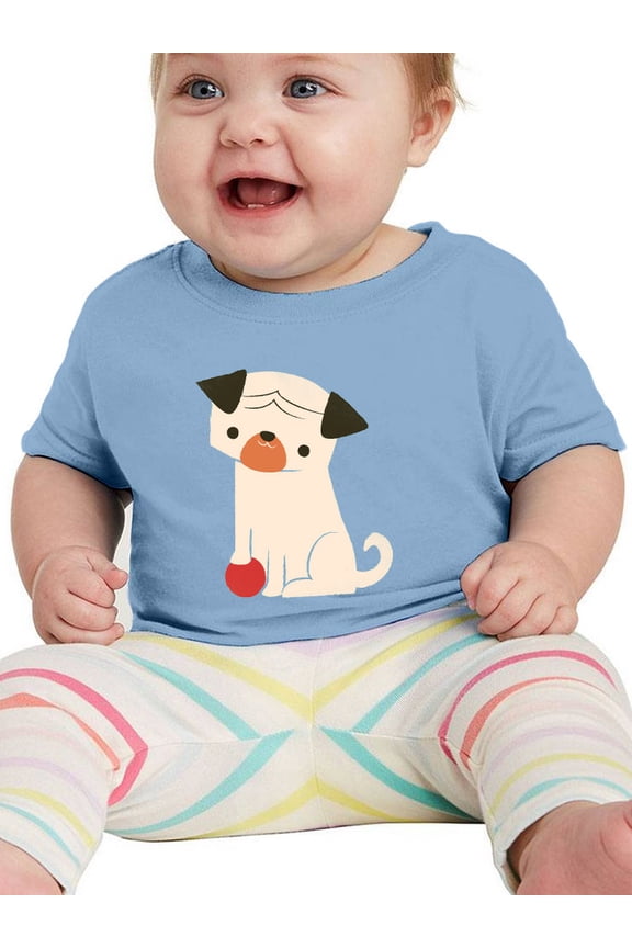 Dog With A Ball T-Shirt Infant -Jay Fleck Designs, Unisex 18 Months