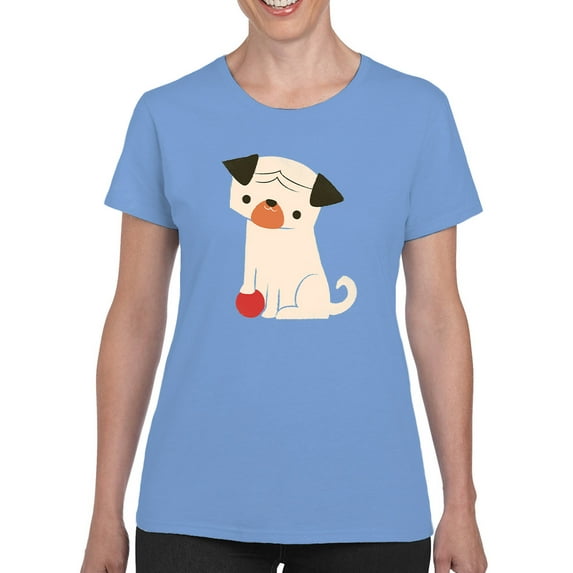 Image Conscious Dog With A Ball T-Shirt Women -Jay Fleck Designs, Female Small