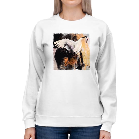 Image Conscious Elegant Birds Sweatshirt Women's -Image Conscious Designs