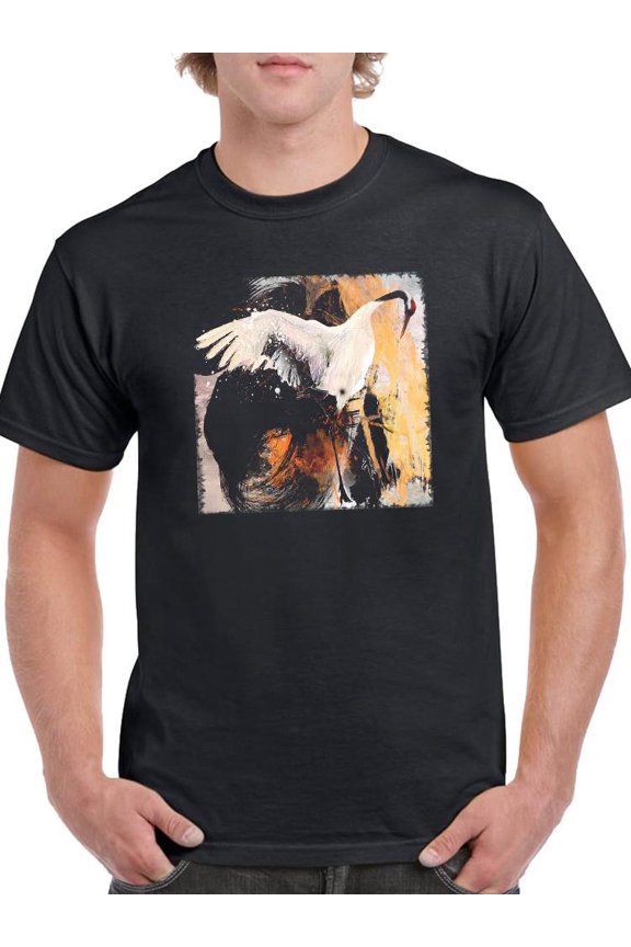 Elegant Birds T-Shirt Mens -Porter Hastings Designs, Male Regular Fit