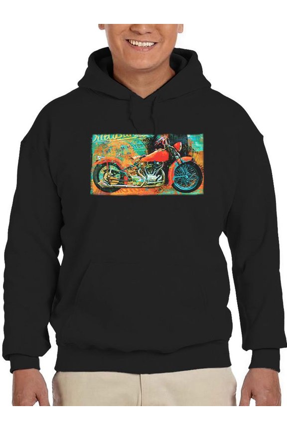 Elegant Motorcycle Hoodie Men's -Image Conscious Designs
