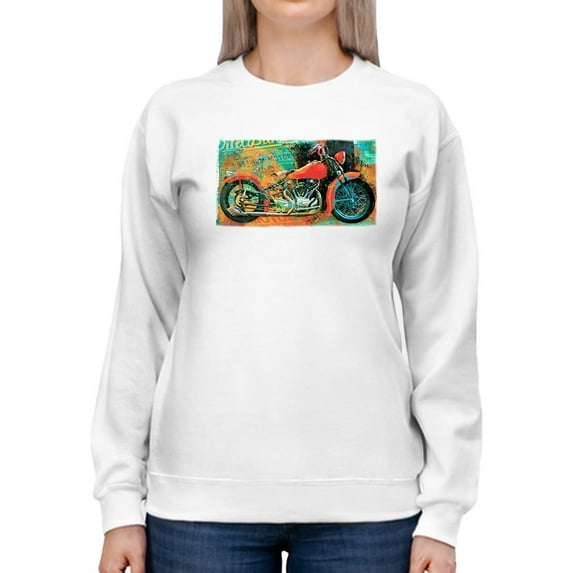 Image Conscious Elegant Motorcycle Sweatshirt Women's -Image Conscious Designs