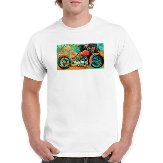 Image Conscious Elegant Motorcycle T-Shirt Mens -Porter Hastings Designs, Male Regular Fit