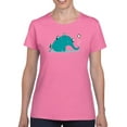 thumbnail image 1 of Image Conscious Elephant With Penguins T-Shirt Womens -Jay Fleck Designs, Female Regular Fit, 1 of 4