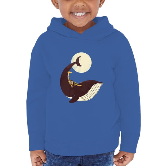 Image Conscious Giraffe On A Whale Hoodie Toddler -Jay Fleck Designs, Unisex Casual Fit