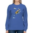 thumbnail image 1 of Image Conscious Giraffe Riding A Shark Sweatshirt Women -Jay Fleck Designs, Female XX-Large, 1 of 4