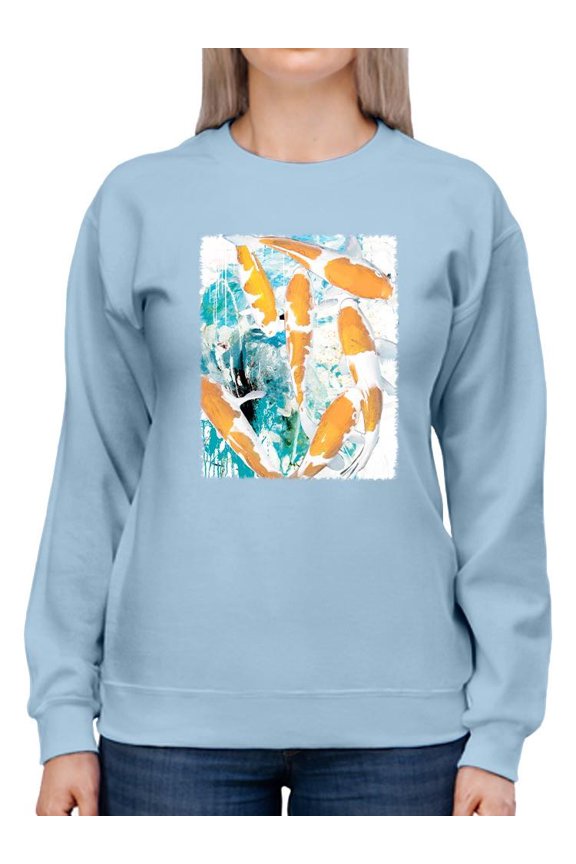 Graffiti Fish Sweatshirt Women's -Image Conscious Designs