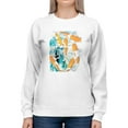 thumbnail image 1 of Image Conscious Graffiti Fish Sweatshirt Women's -Image Conscious Designs, 1 of 4