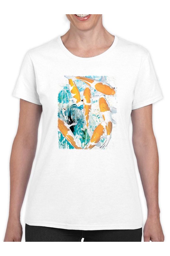 Graffiti Fish T-Shirt Womens -Porter Hastings Designs, Female Regular Fit
