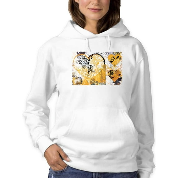 Image Conscious Graffiti Hearts Hoodie Women's -Image Conscious Designs