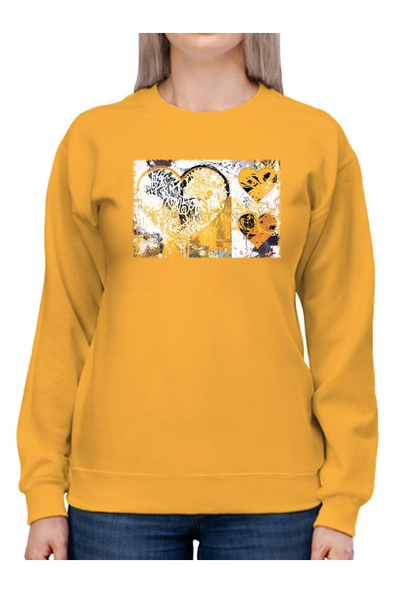 Graffiti Hearts Sweatshirt Women's -Image Conscious Designs