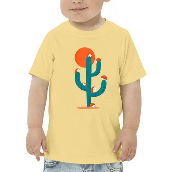 Image Conscious Hedgehogs On A Cactus T-Shirt Toddler -Jay Fleck Designs, Unisex Regular Fit