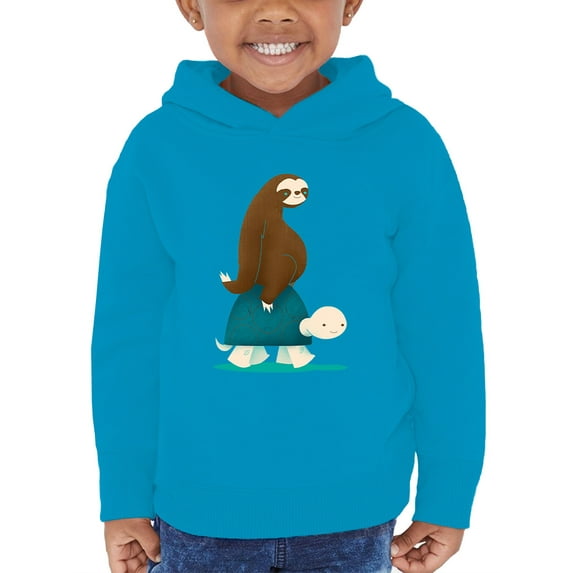 Image Conscious Hitchhiking Sloth Hoodie Toddler -Jay Fleck Designs, Unisex Casual Fit