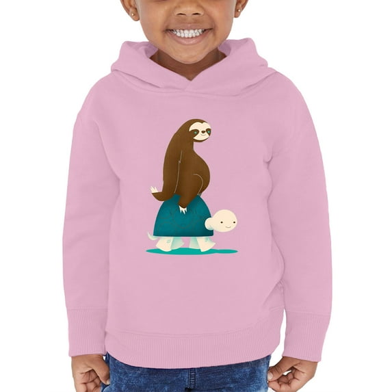 Image Conscious Hitchhiking Sloth Hoodie Toddler -Jay Fleck Designs, Unisex Casual Fit