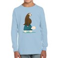 thumbnail image 1 of Image Conscious Hitchhiking Sloth Long Sleeve Toddler -Jay Fleck Designs, Unisex Regular Fit, 1 of 4