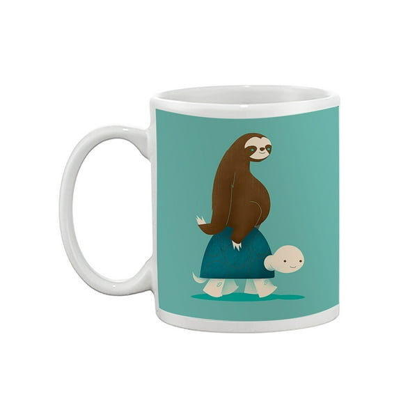 Image Conscious Hitchhiking Sloth Mug - Jay Fleck Designs, 15 fl oz Ceramic Mug