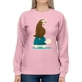 thumbnail image 1 of Image Conscious Hitchhiking Sloth Sweatshirt Women's -Jay Fleck Designs, 1 of 4
