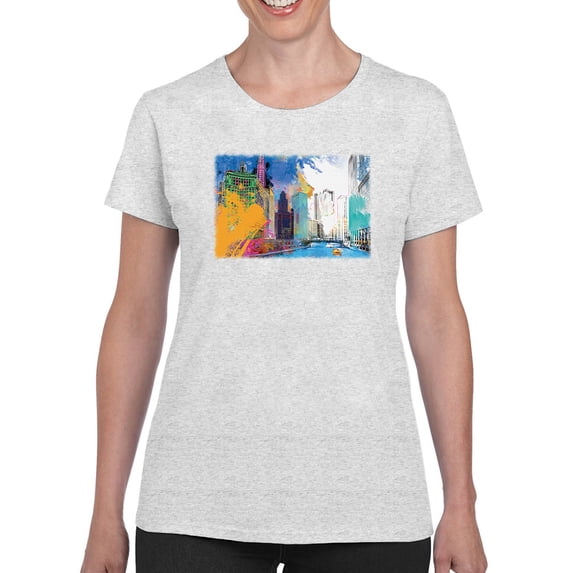 Image Conscious Lake City Portrait T-Shirt Womens -Porter Hastings Designs, Female Small