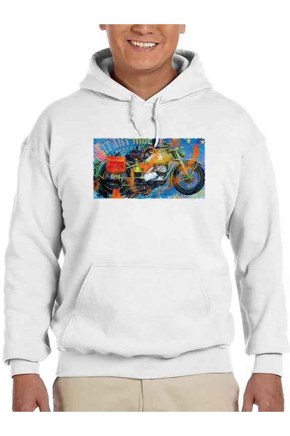 Military Ride Motorcycle Hoodie Mens -Porter Hastings Designs, Male Medium